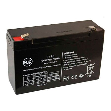 Battery Clerk AJC  B&B BP12-6 T2 6V 12Ah Sealed Lead Acid Battery B&B-BP12-6 T2